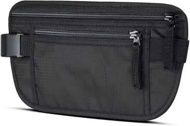 Pochete Doleira Para Corrida Caminhada Esportes Rotina Invisivel Antifurto Masculina Feminina Preta Discreta Alça Ajustável