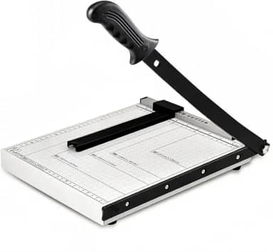 Guilhotina de Papel com Protetor de Segurança e Bloqueio de Lâmina Aparador de Papel Guilhotina para Serviços Gráficos (02-Edição Básica)