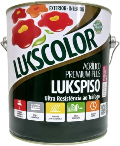 Tinta Acrílica Fosca Lukscolor Piso Lukspiso 3,6L (Concreto)