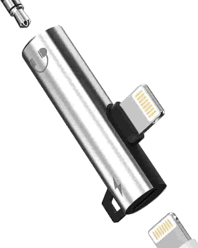 Adaptador Lightning para conector de fone de ouvido de 3,5 mm (2 em 1) para iPhone 14 13 Pro Max para Apple Aux Cable Charger Splitter Audio Connector Fone de ouvido duplo para iPad, conversor duplo