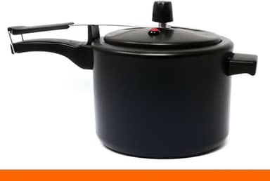 Panela de Pressão 7 Litros Antiaderente Teflon – Fechamento Interno Seguro e Resistente Selo INMETRO (Preto)