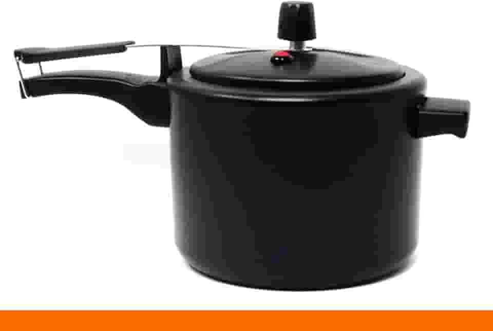 Panela de Pressão 7 Litros Antiaderente Teflon – Fechamento Interno Seguro e Resistente Selo INMETRO (Preto)