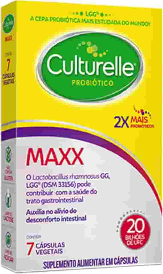 Culturelle Probiótico Maxx, Com Lactobacilos, 7 Cápsulas Vegetais