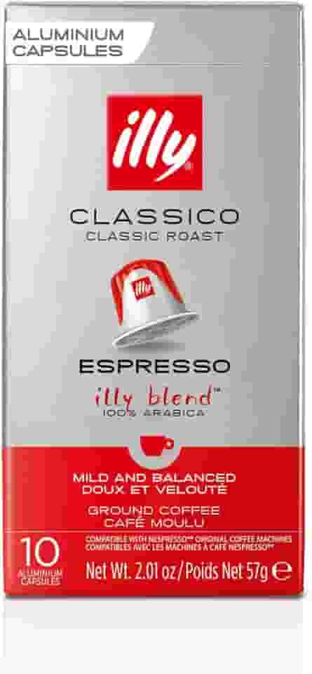 Illy Café Illy Torrado Clássico Em Cápsulas Compatíveis Com Nespresso® - 100% Arábica - 1 Pacote De 10 Cápsulas
