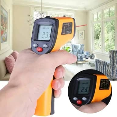 Termômetro Digital Infravermelho Cozinha e comida Laser Medição Temperatura Industrial -55ºc - 400ºc