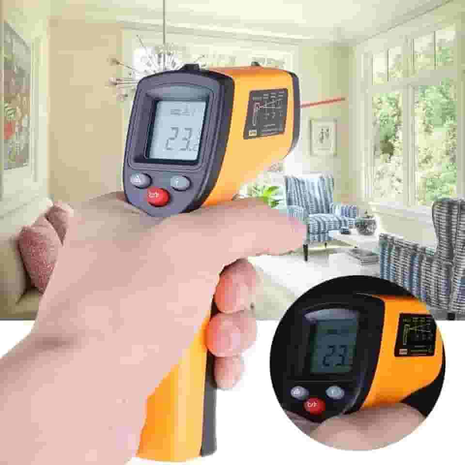 Termômetro Digital Infravermelho Cozinha e comida Laser Medição Temperatura Industrial -55ºc - 400ºc