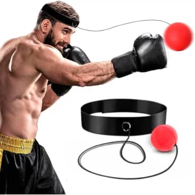 Bola De Boxe Treinamento Para Reflexo Com Faixa De Cabeça