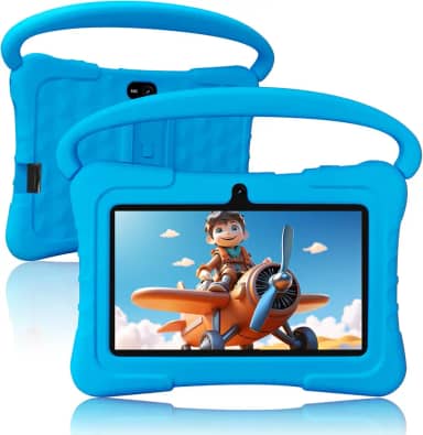 Tablet infantil de 7 polegadas, 32 GB, Android 13 com WiFi, câmera dupla, educação, jogos, software infantil pré-instalado, tablets de computador com filtros de idade, controles parentais