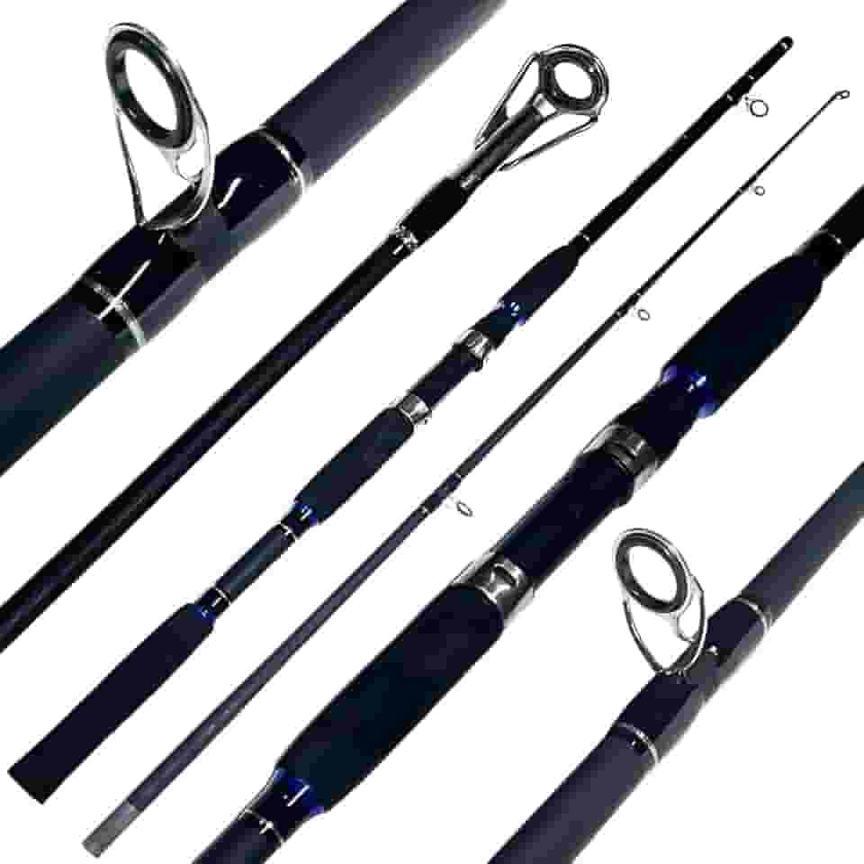 VARA DE PESCA PESCARIA PARA MOLINETE ENJOYLURE - 1.80M EM CARBONO - 15-60LB - 2 PARTES - PESCA PESADA - PEIXES ATE 35KG - PEIXE DE COURO - REFORÇADA - OTIMO CUSTO BENEFICIO