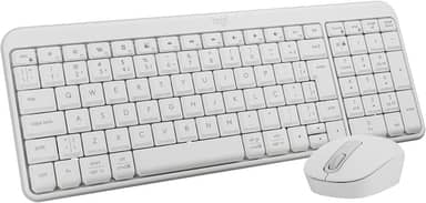 Combo Teclado e Mouse Sem Fio Logitech MK250 Bluetooth com Conectividade Rápida e Fácil, Design Compacto, Mouse Ambidestro, Layout ABNT2, Construção Durável, Compatível com PC e Mac - Branco