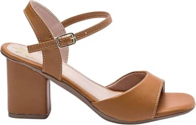 Sandália Feminina Vi Bela Clássica Salto Grosso Conforto Moda Casual Estilo Salto Bloco Tendência