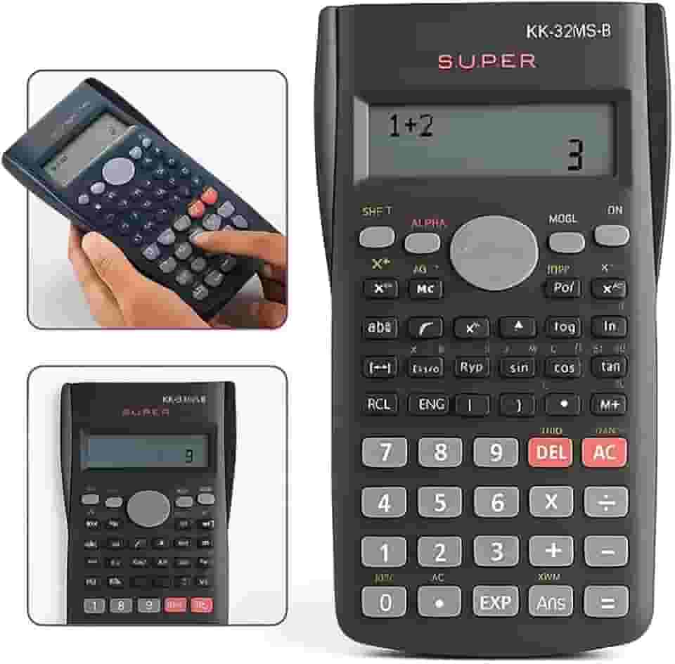 Calculadora Científica Escolar Profissional Premium 240 Funções com Capa 12 Digitos Volta as Aulas Engenharia Contabilidade