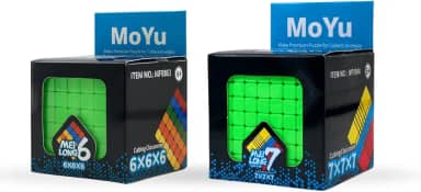 Kit Cubo Mágico 6x6 + 7x7 Profissional Stickerless Sem Adesivo