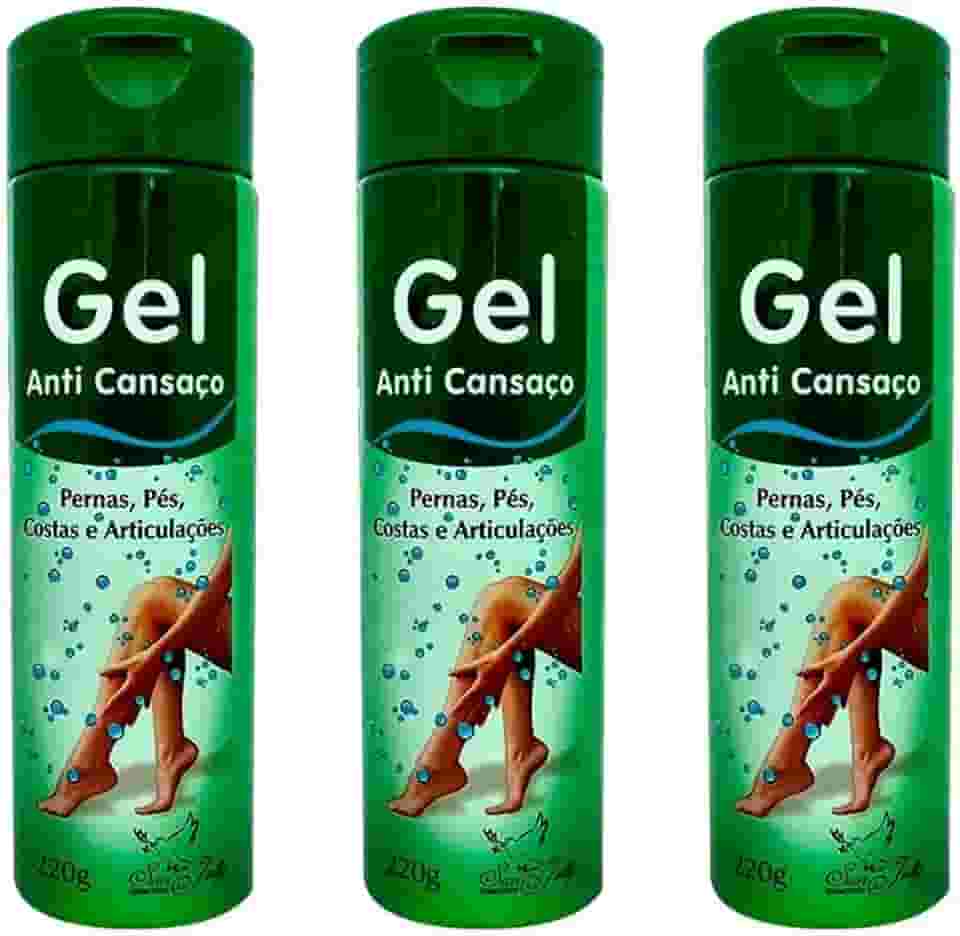 Kit 3 Gel Massageador Anti Cansaço 220g Pernas, Pés, Costas e Articulações