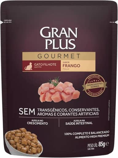 Ração Úmida GranPlus Para Gatos Filhotes Sachê - 85g