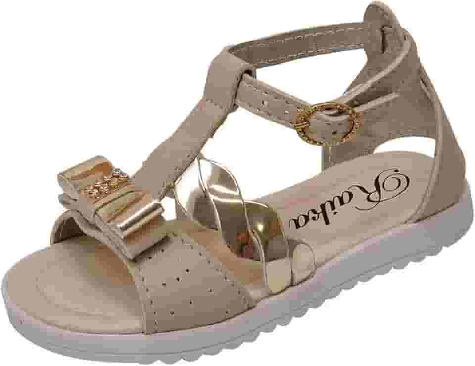 Sandália Papete Infantil Menina Laço Trança Marfim