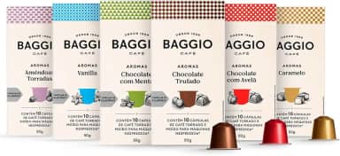 Kit de Cápsulas de Café Experience Baggio Café, compatível com Nespresso, contém 60 cápsulas