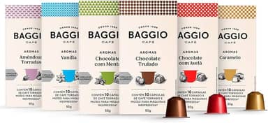 Kit de Cápsulas de Café Experience Baggio Café, compatível com Nespresso, contém 60 cápsulas