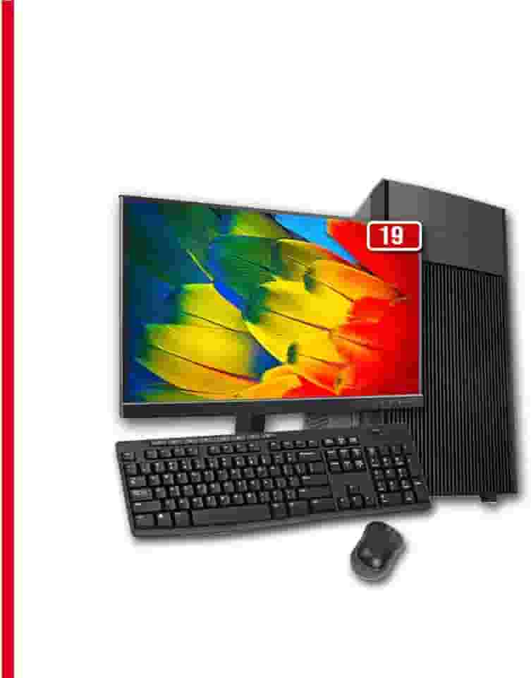 PC Completo Intel Core i5, 8GB Ram, HD SSD 480GB, Monitor 18,5' LED, Teclado, Mouse e Wi-fi - MEGA -