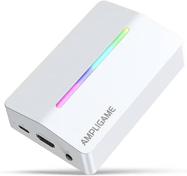 Fifine AmpliGame Gaming Capture Card USB 4K HDMI, 1080P Audio Video Capture Card para OBS Streaming com RGB, HDMI in/out Compatível para Switch/XBOX/PS5/Computer-V3 Branco