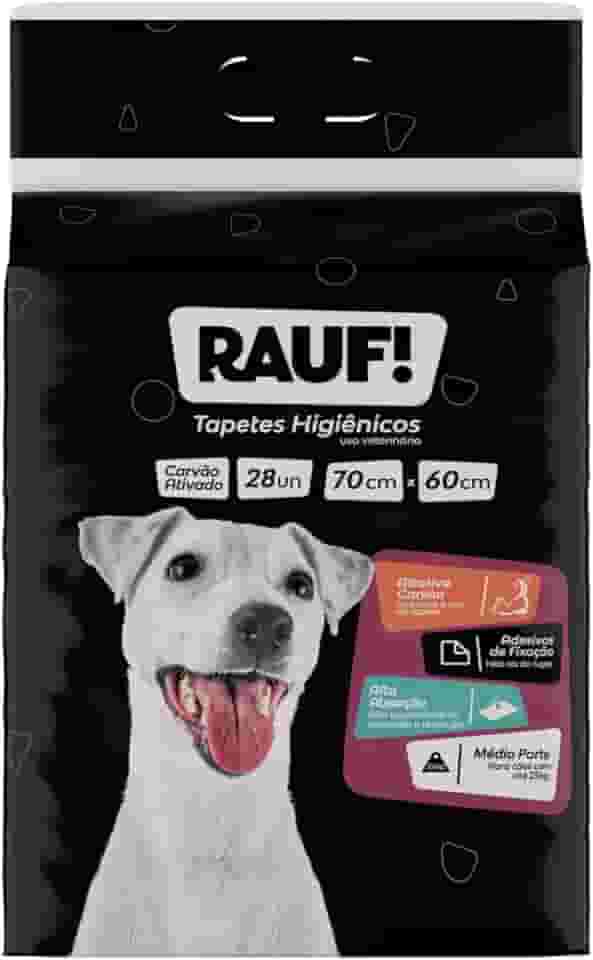 RAUF - TAPETE HIGIENICO PARA CÃES - RAUF CARVAO ATIVADO 70cmx60cm 28und - Econômico