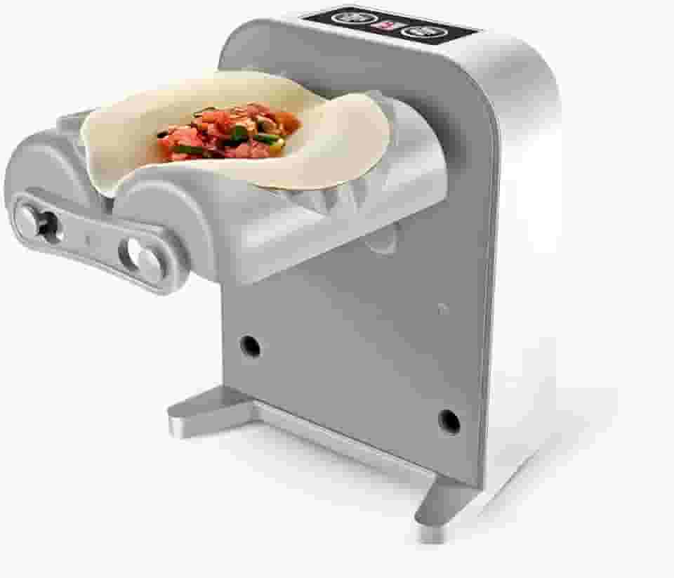 Máquina de Fechar Pastel e Guioza Automático com Temporizador USB Além de bolinhos, a máquina pode ser utilizada para preparar outros tipos de massas, como tortas, ravioli, mini pastéis