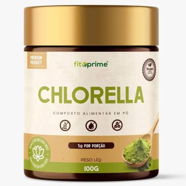 Chlorella 100% Pura em Pó 100g Fitoprime