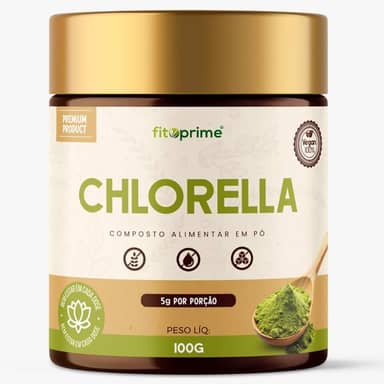Chlorella 100% Pura em Pó 100g Fitoprime