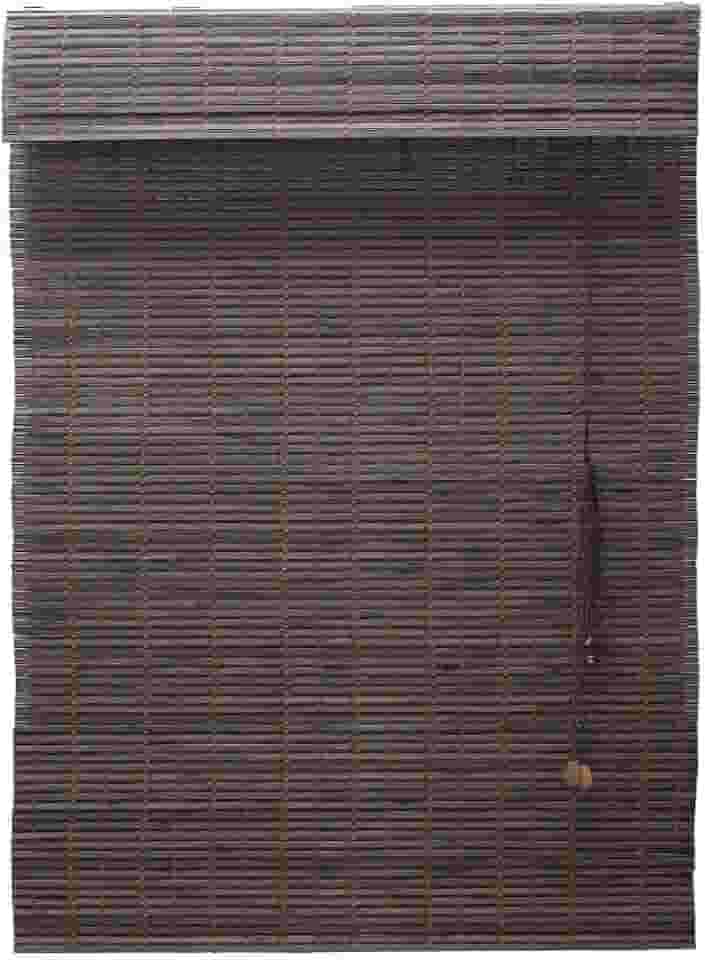 Persiana Bambu Romana Marrom 100 (L) X 220 (A) cm Cortina Madeira Roman Shade C/Bandô 1,00 x 2,20