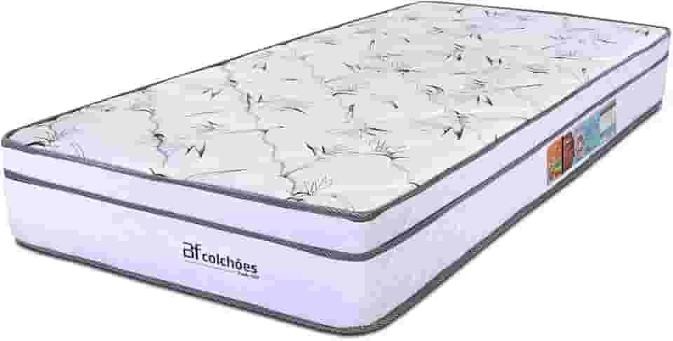 Colchão Solteirão Molas Ensacadas Individualmente com Pillow Top Certificado Wave 97x203x21cm - BF Colchões