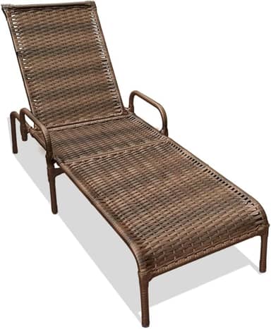 Espreguiçadeira Catar p/Jardim e Piscina Reclinável (Argila)