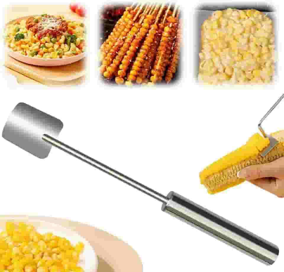 Debulhador de Milho Portátil Aço Inox - Ralador Milho Eficiente para Cozinhar Pegador de Milho Prático