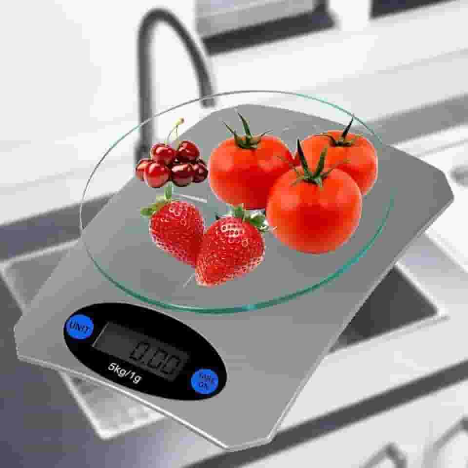 Balança de cozinha digital precisao PRATA 5 kgs CBRN01538 - Commerce Brasil