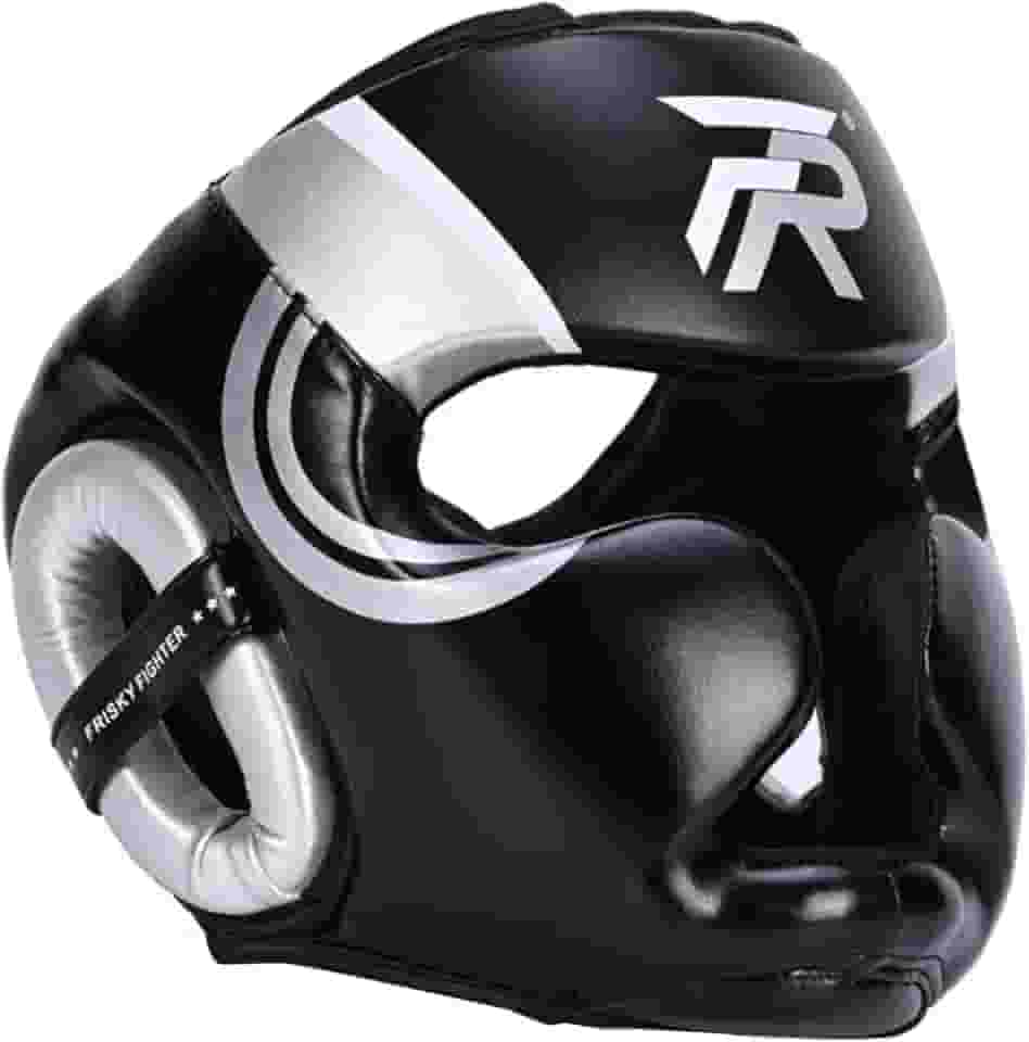 oshhni Capacete de boxe para testa e ouvido, proteção facial completa para sparring, luta, karatê, muay thai, Prata M