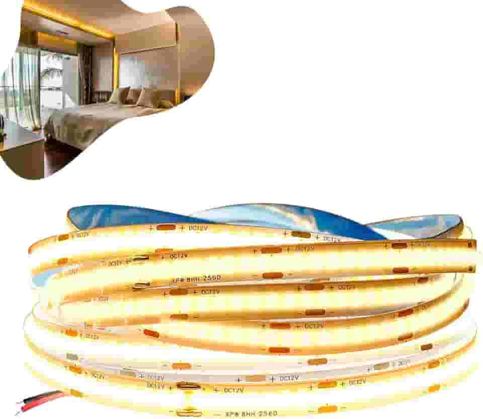 Fita Led 110v/220v Direta Cob Rolo 10m Não Usa Fonte (Branco Quente 220v)