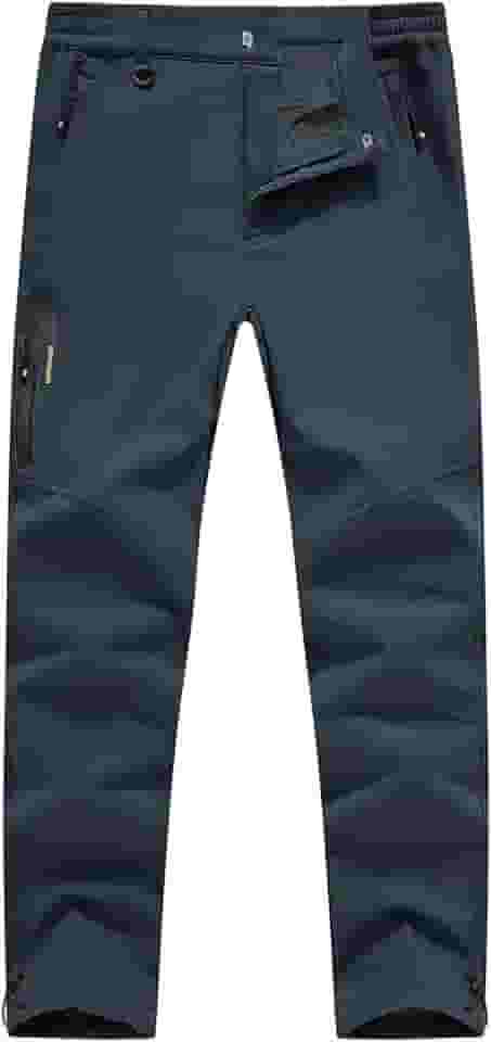 Calça cargo masculina para esqui na neve impermeável com isolamento térmico de lã de inverno