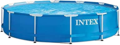 INTEX Piscina Retangular Armação de Metal Galvanizado 6.503 L (c/ DVD) - Azul - 885 cm (L) x 3.66 m (C) x 885 cm (A)
