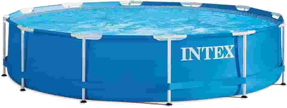 INTEX Piscina Retangular Armação de Metal Galvanizado 6.503 L (c/ DVD) - Azul - 885 cm (L) x 3.66 m (C) x 885 cm (A)