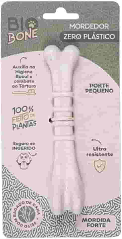 Mordedor Natural Biobone Ossinho Brinquedo Cães Roer Cães Pequeno Mordida Moderada Fibra de Cana de Açucar sem plático