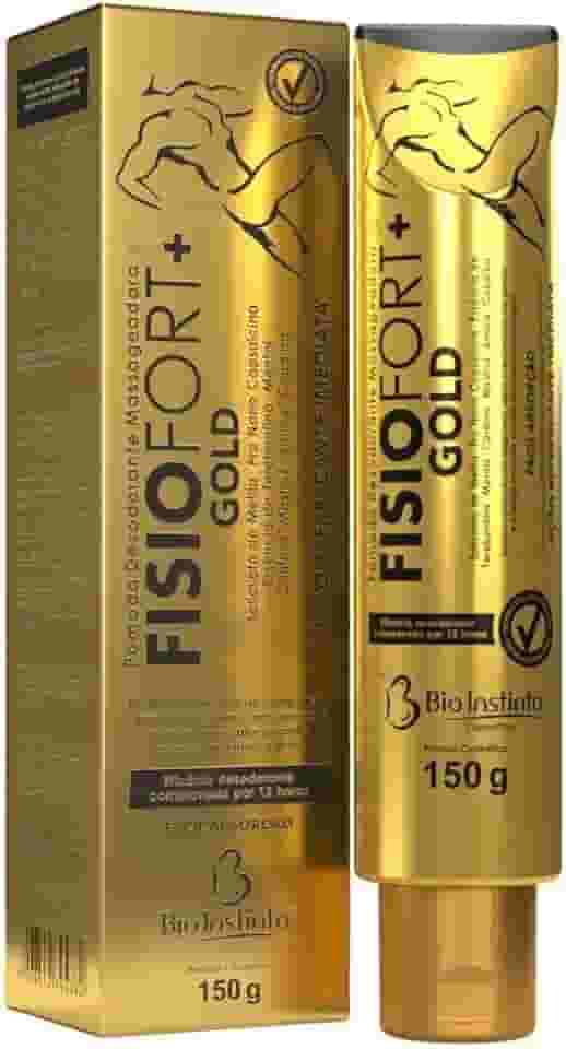 Fisiofort + Gold Pomada Massageadora DESODORANTE Dor Muscular Bio Instinto 150g ATLETA