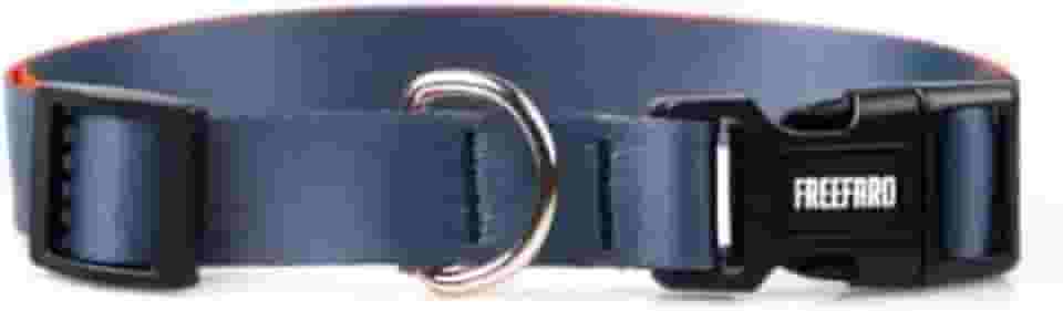 FreeFaro - Coleira Urbano - G | Ajustável para Cachorros – Poliéster Macio e Resistente, Fecho de Segurança com 4 Pontos, Tecnologia inTransfer para Cores Vivas – Diversos Tam – Azul Escuro