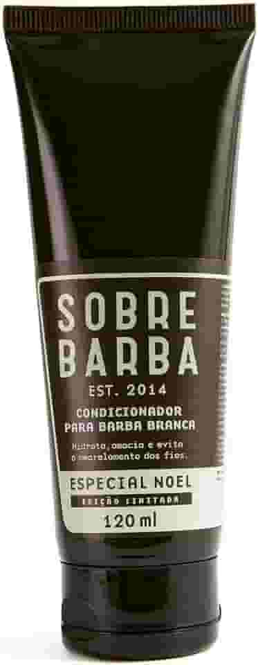 Condicionador Para Barba Branca - Especial Noel 120Ml, Sobrebarba, Marrom