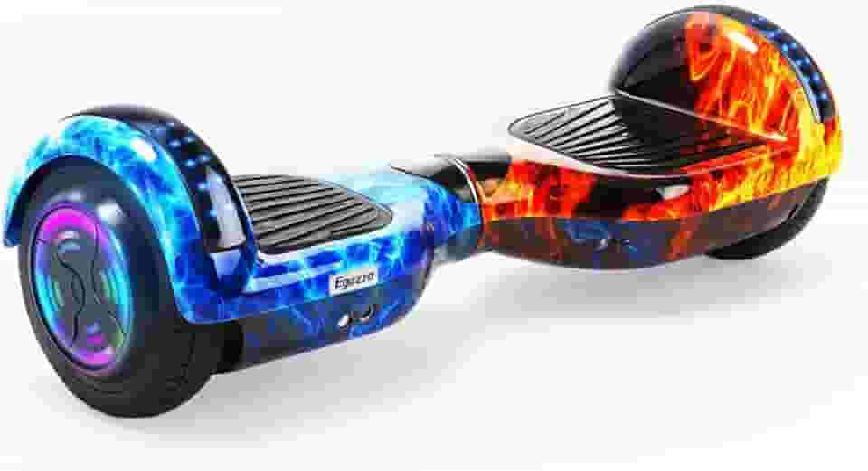 Egazza K5 Hoverboard Dança do Gelo e Fogo, Scooter de Equilíbrio 6,5' com Bluetooth e Luzes LED para Crianças e Adolescentes