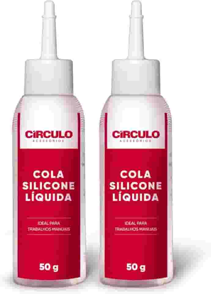 Kit 2 Colas Silicone Líquida 326720 Círculo - 100g Fixação Forte e Acabamento Transparente