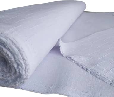 Tecido Alvejado Pano De Prato, Rolo 10 Metros 70cm de Largura 10 Metros de comprimento 11 Trama - Cor Branco Trabalhado