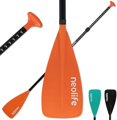 Pás de SUP para crianças com eixo de alumínio e lâmina de polipropileno, raquete flutuante de stand up paddle para jovens e jovens, ajustável 140-170 cm/55-67 polegadas