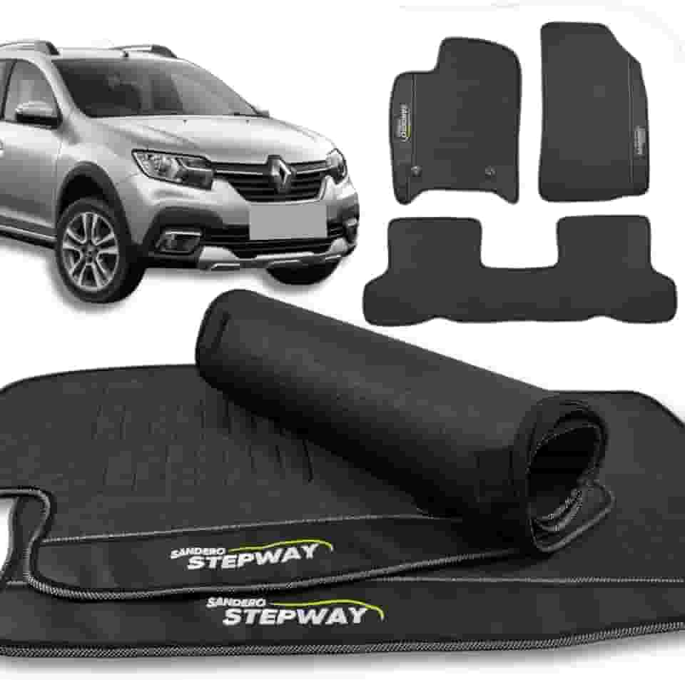 Jogo de tapete automotivo borracha vários modelos - escolha de acordo com seu veiculo! (Sandero Stepway 2008 a 2022)