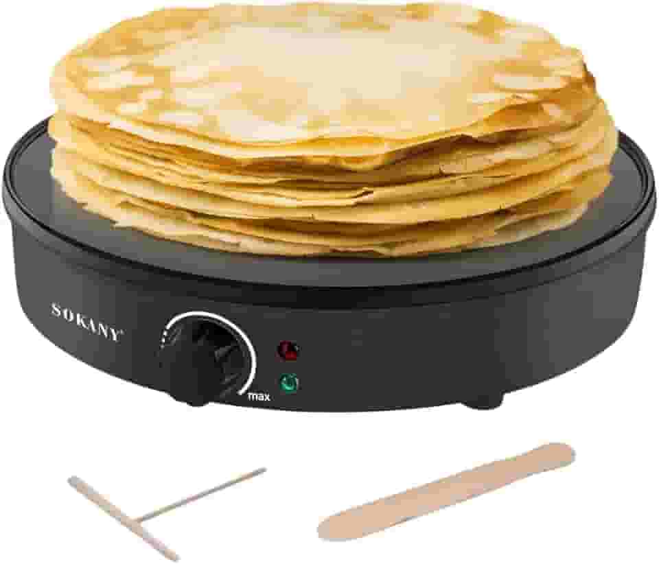Máquina de Crepe Panqueca Elétrica Omelete Grelha Chapa Tapioca (110V)