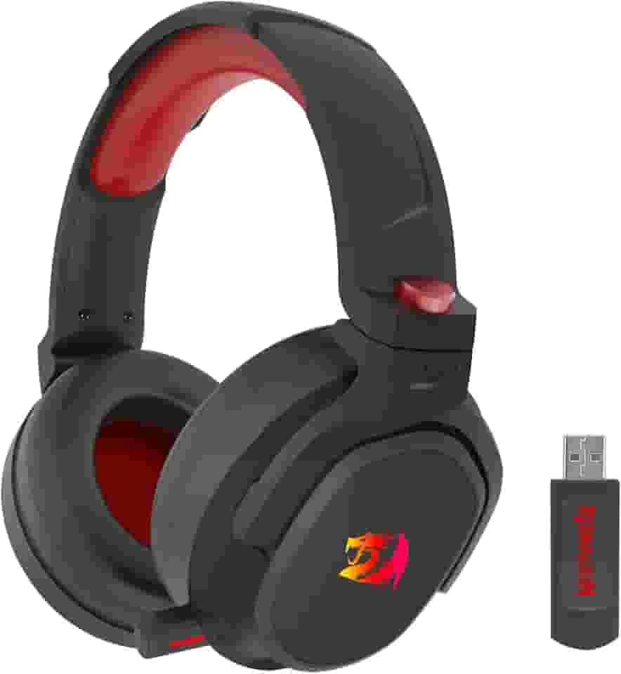Headset Gamer Redragon Nomen Pro Preto RGB Fixo 7.1 Surround Virtual USB Tipo-C Microfone Retrátil H838-PRO