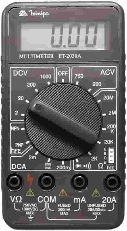 Multímetro Digital 20MOHMS 20A ET-2030A Minipa